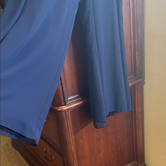 Elegant Navy Wide Leg Pants - Picture 2 of 2